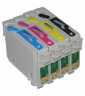 Kpl. FENIX E-T0711-714 ARC O_V14ml = OHIŠJE z auto reset čipom, VLOŽEK z 14ml črnila po barvi nadomešča Epson T0711, T0712, T0713, T0714 kartuše za Epson Stylus BX300F, BX600FW, DX7450, DX8450, kartuše, tonerji, polnila, kartuša, toner, polnilo, kartusa