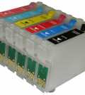 Komplet polnilnih kartuš Fenix E-T0801, E-T0802, E-T0803, E-T0804, E-T0805, E-T0806 z ARC čipom brez črnila  kartuše, tonerji, polnila, kartuša, toner, polnilo, kartusa