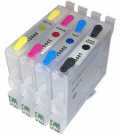 Komplet polnilnih kartuÅ¡ Fenix E-T0441+E-T0442+E-T0443+E-T0444 z ARC Äipom brez Ärnila  kartuše, tonerji, polnila, kartuša, toner, polnilo, kartusa