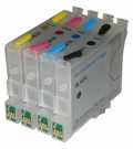 Komplet polnilnih kartuÅ¡ Fenix E-T0551+E-T0552+E-T0553+E-T0554 z ARC Äipom brez Ärnila  kartuše, tonerji, polnila, kartuša, toner, polnilo, kartusa