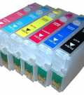 Komplet polnilnih kartuš Fenix E-T0481, E-T0482, E-T0483, E-T0484, E-T0485, E-T0486 z ARC čipom brez črnila  kartuše, tonerji, polnila, kartuša, toner, polnilo, kartusa