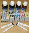 Komplet E-T0711-714ARC O+3V+100ml po barvi - CISS sistem brez cevk - kapaciteta 100ml po barvi kartuše, tonerji, polnila, kartuša, toner, polnilo, kartusa