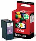 Lexmark #33 barvna kartuša 18CX033E št.33 kapacitete 280 strani kartuše, tonerji, polnila, kartuša, toner, polnilo, kartusa