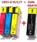 C-BCI-6 CYM+3eB komplet kartuše za Canon PIXMA iP3000, iP4000, iP6000, iP8500, MP760, MP780, i560, i860, i910D, i950, i960, i860 = FENIX CBCI-6 cyan_yellow_magenta + črna 3ebk gratis kartuše, tonerji, polnila, kartuša, toner, polnilo, kartusa