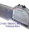 FENIX LC-1100XXL BK / LC-980XXLBk polnilna kartuša velike XXL kapacitete z 60ml pigment črnila za Brother tiskalnike kartuše, tonerji, polnila, kartuša, toner, polnilo, kartusa
