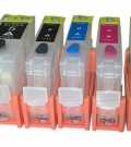 Komplet polnilnih kartuš PGI5&CLI8 Bk,Pbk,C,M,Y, z ARC ( auto reset čipom ) brez črnila za tiskalnike Canon PIXMA iP4200, iP4300, iP4500, iP5200, iP5300, MP500, MP530, MP600, MP610, MP800, MP810, M kartuše, tonerji, polnila, kartuša, toner, polnilo, kartusa
